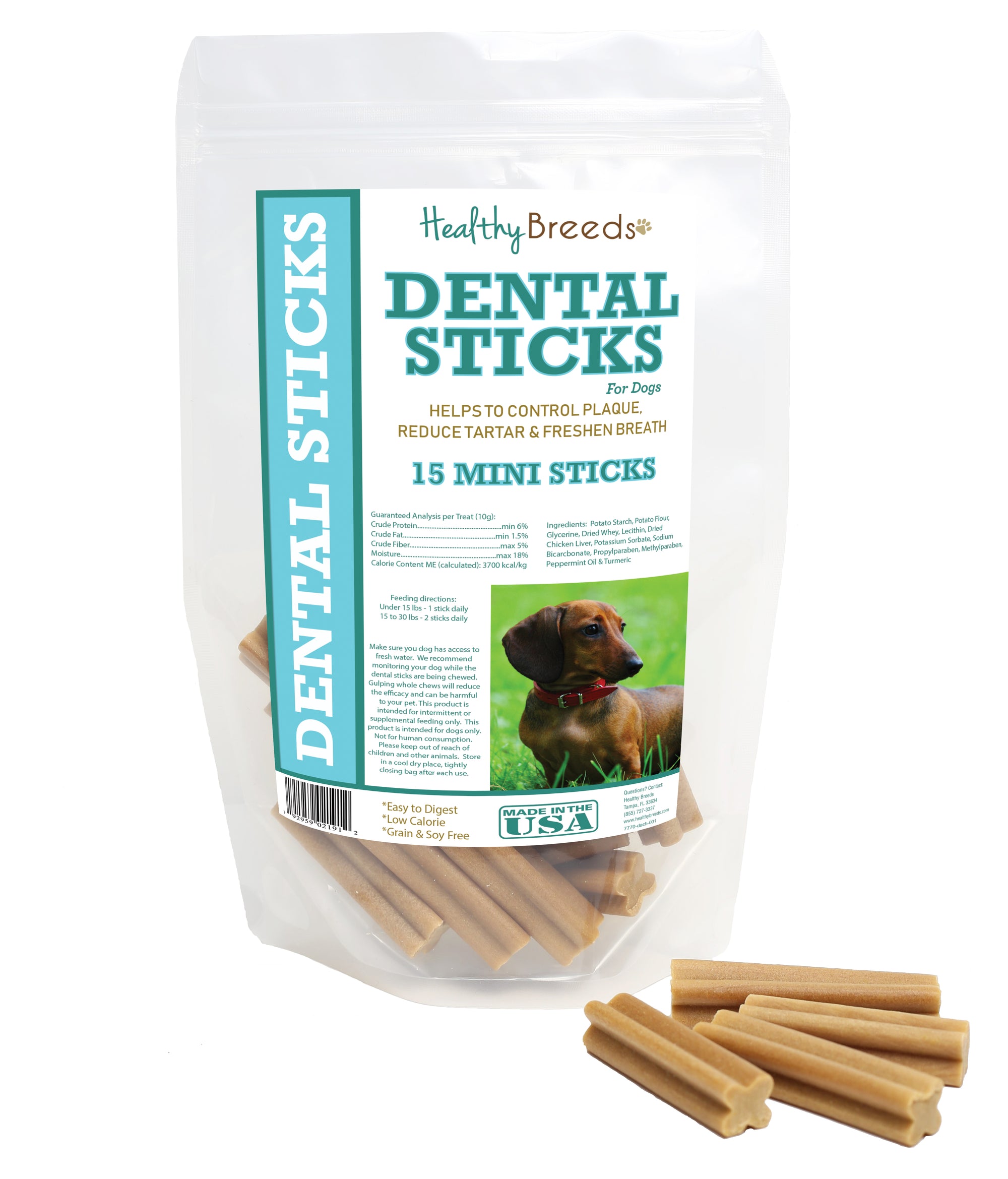 Healthy Breeds Dachshund Dental Sticks Minis 15 Count