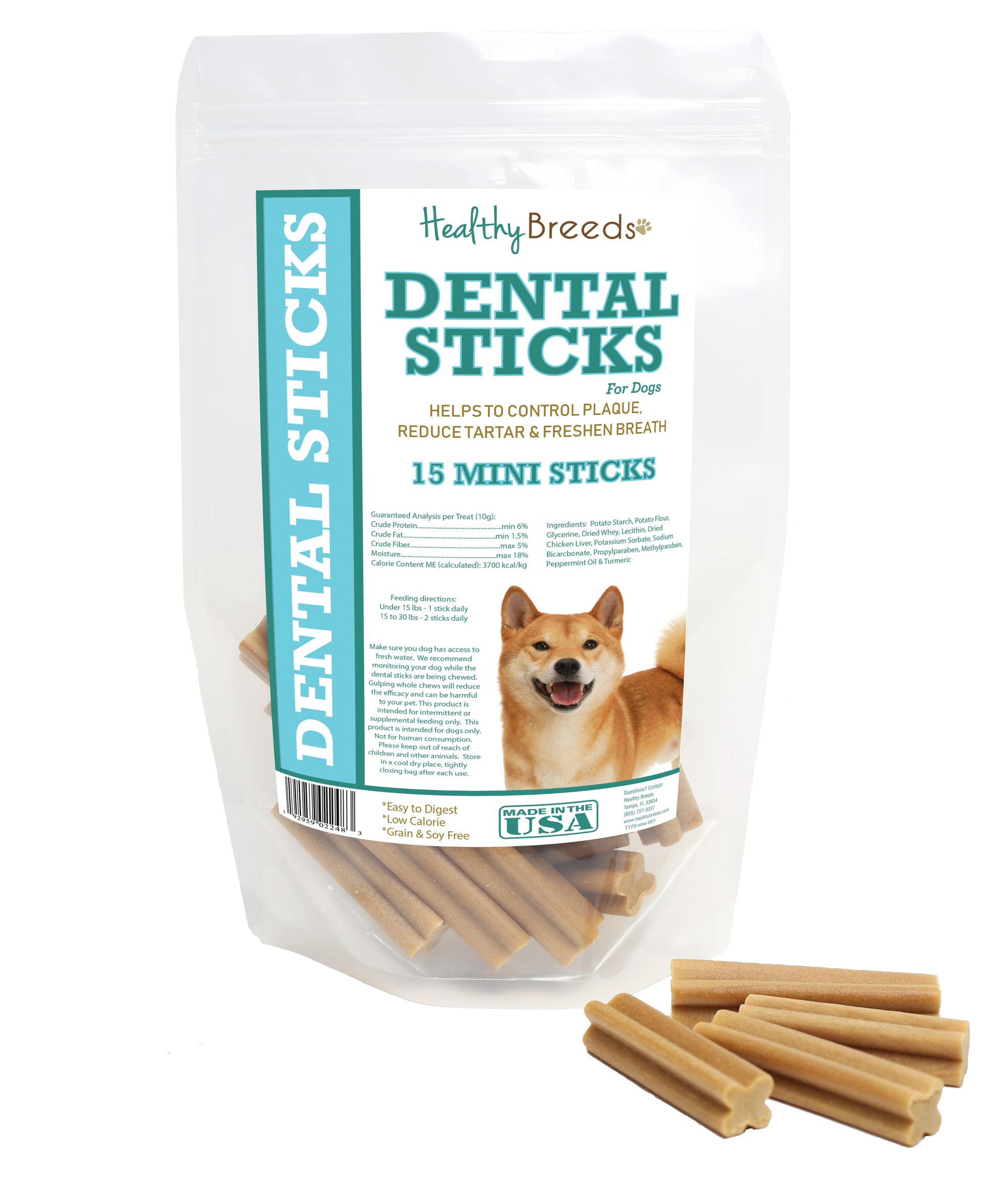 Healthy Breeds Shiba Inu Dental Sticks Minis 15 Count