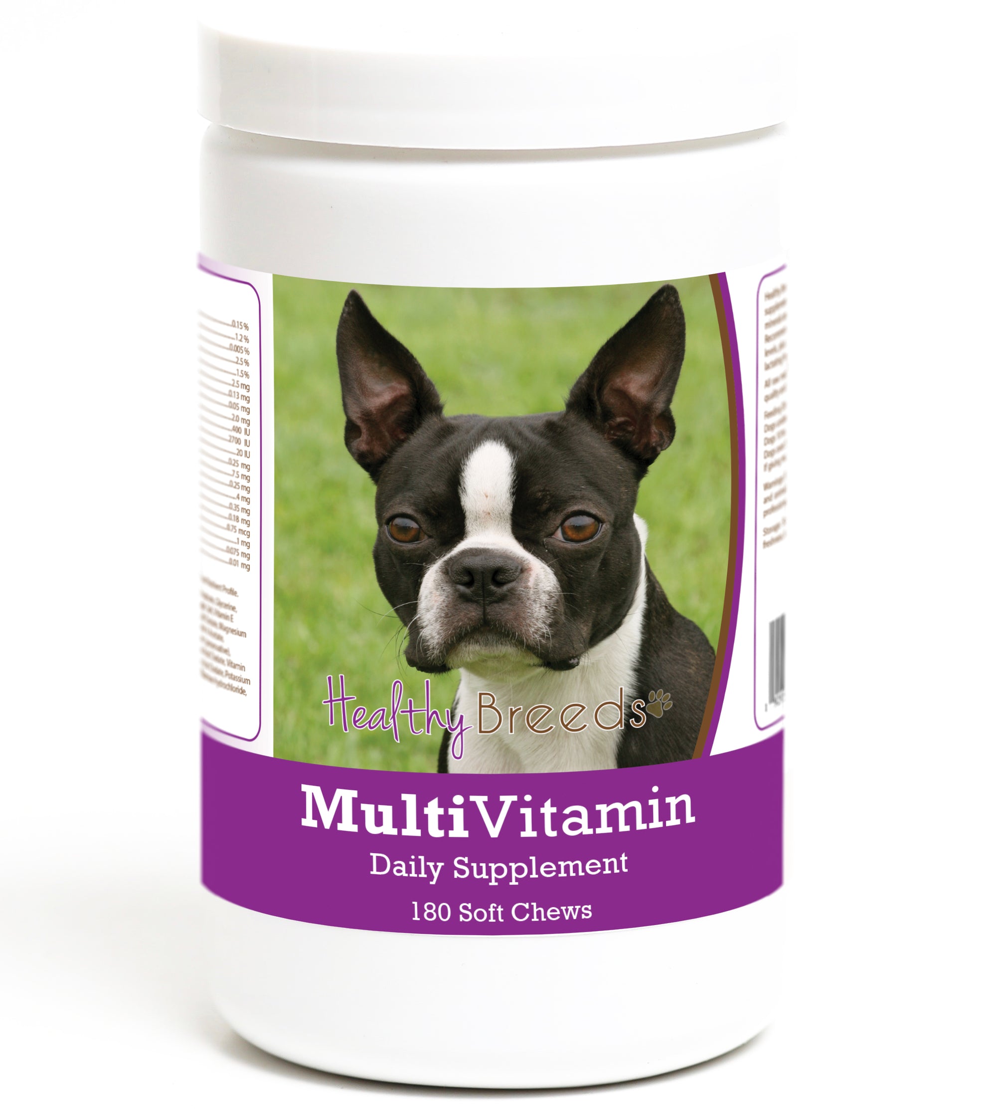 Healthy Breeds Boston Terrier Multivitamin Soft Chew for Dogs 180 Count