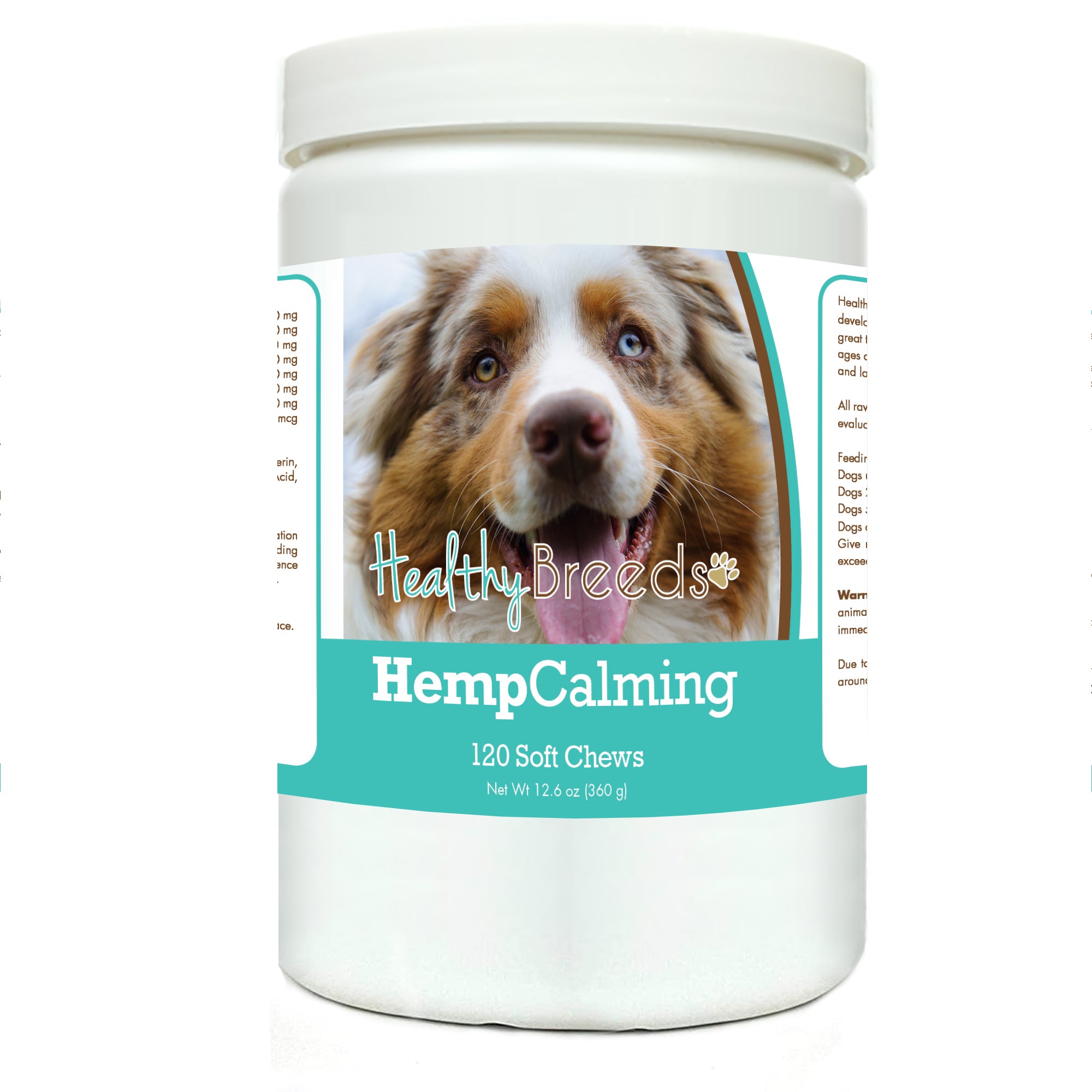 Healthy Breeds Australian Shepherd Hemp Calming Soft Chews for Dogs 120 Count