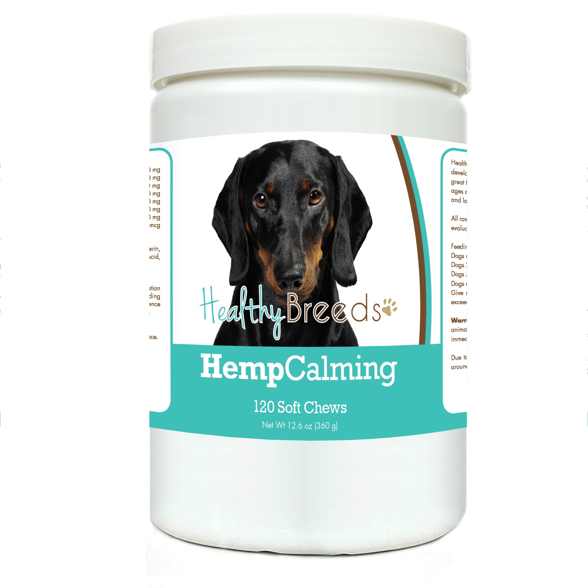 Healthy Breeds Dachshund Hemp Calming Soft Chews for Dogs 120 Count