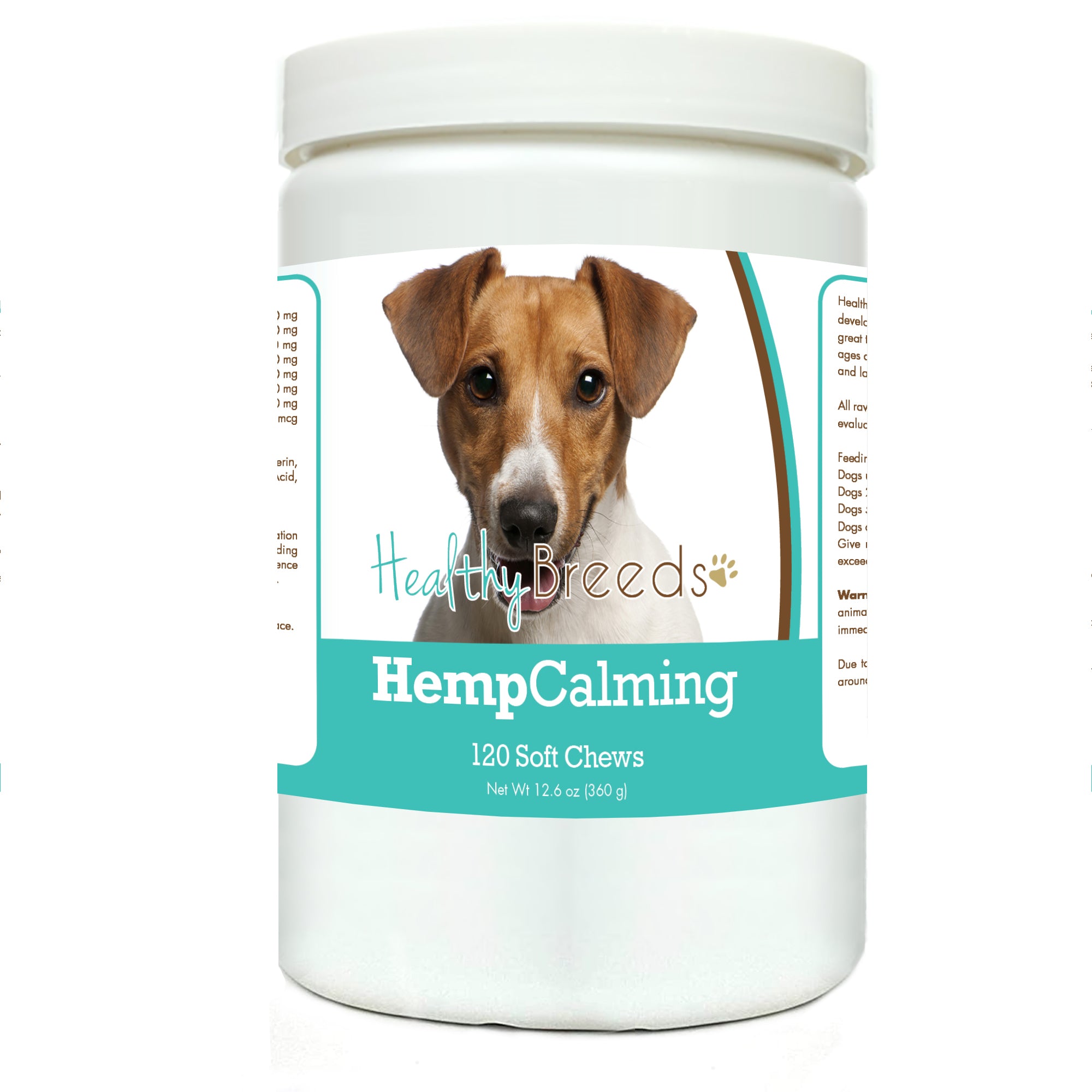 Healthy Breeds Jack Russell Terrier Hemp Calming Soft Chews for Dogs 120 Count