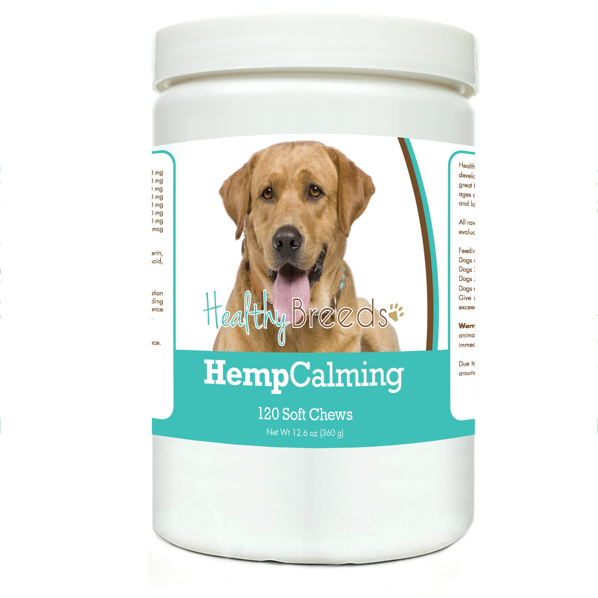 Healthy Breeds Labrador Retriever Hemp Calming Soft Chews for Dogs 120 Count