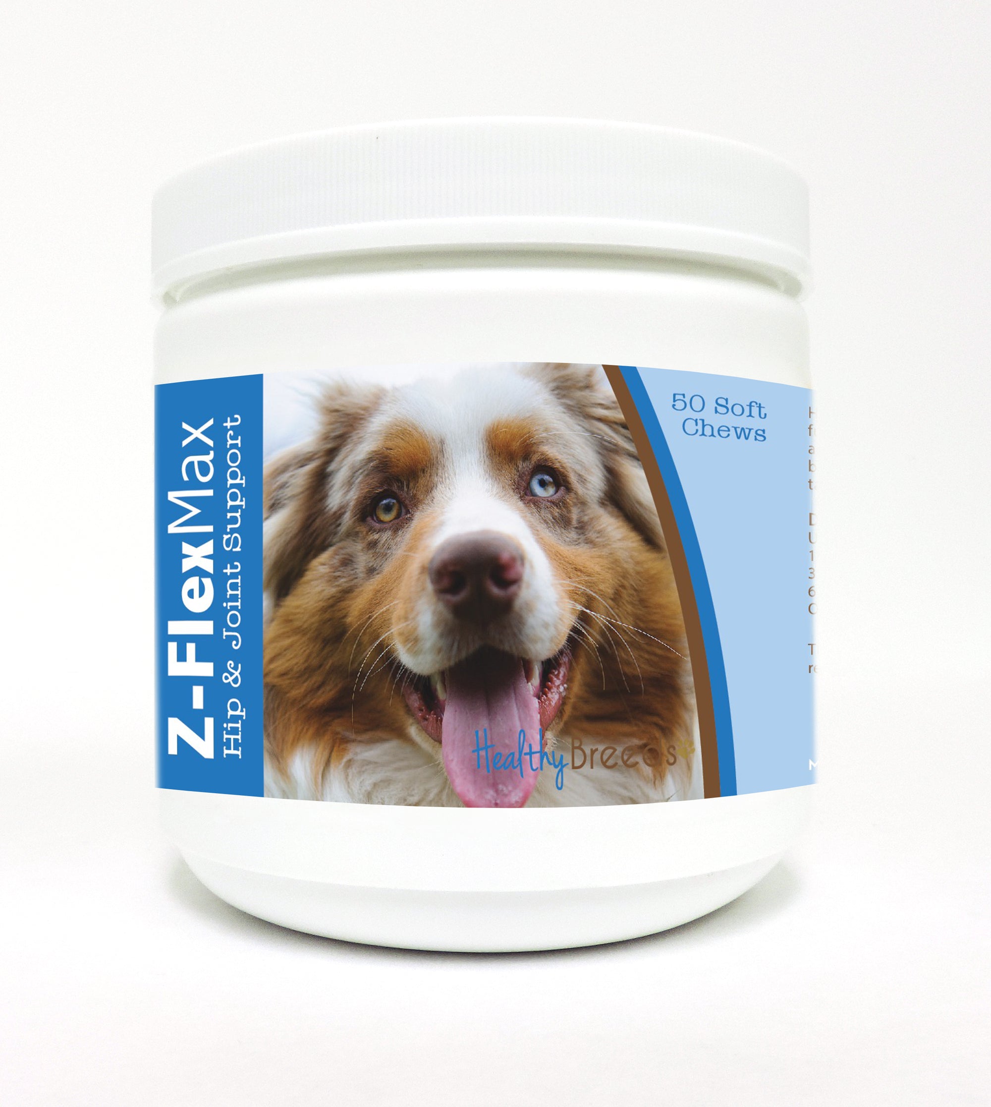 Healthy Breeds Australian Shepherd Z-Flex Max Hip and Joint Soft Chews 50 Count