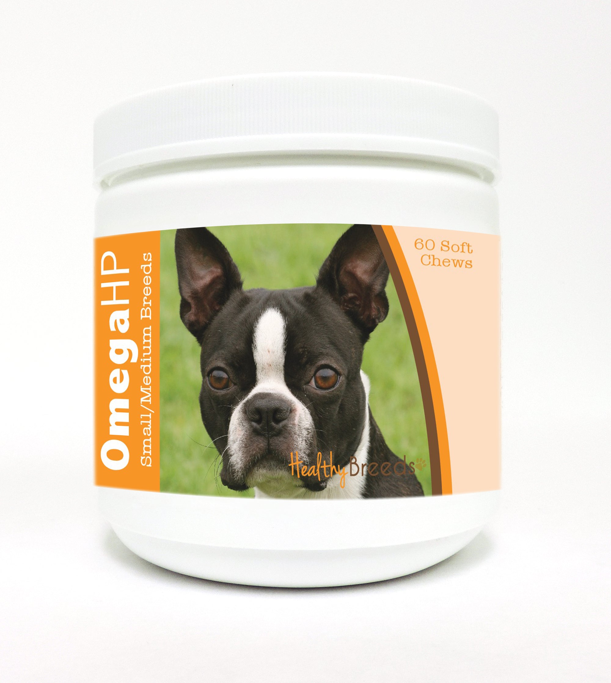 Healthy Breeds Boston Terrier Omega HP Fatty Acid Skin and Coat Support Soft Chews 60 Count
