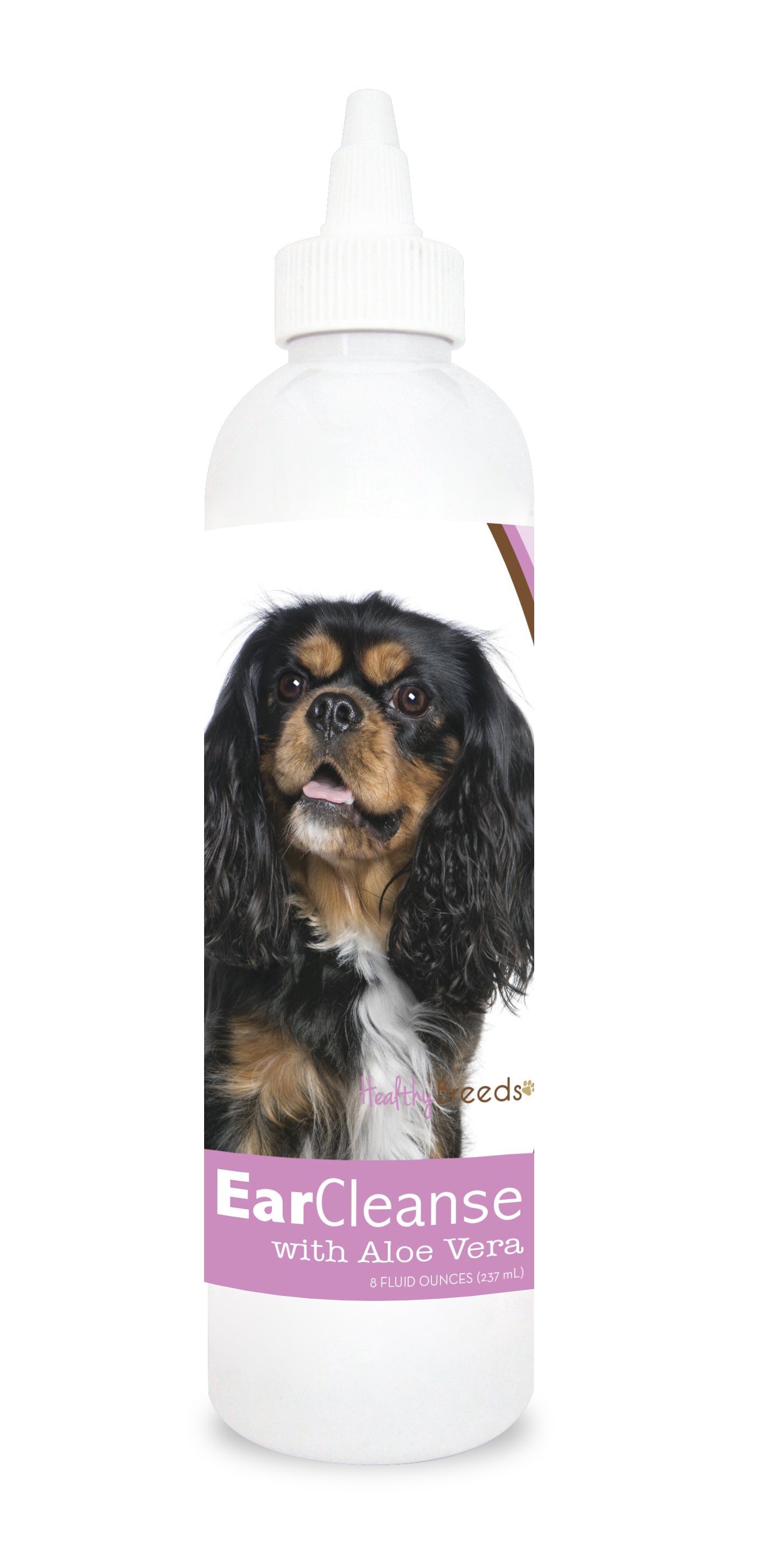 Healthy Breeds Cavalier King Charles Spaniel Ear Cleanse with Aloe Vera Sweet Pea and Vanilla 8 oz
