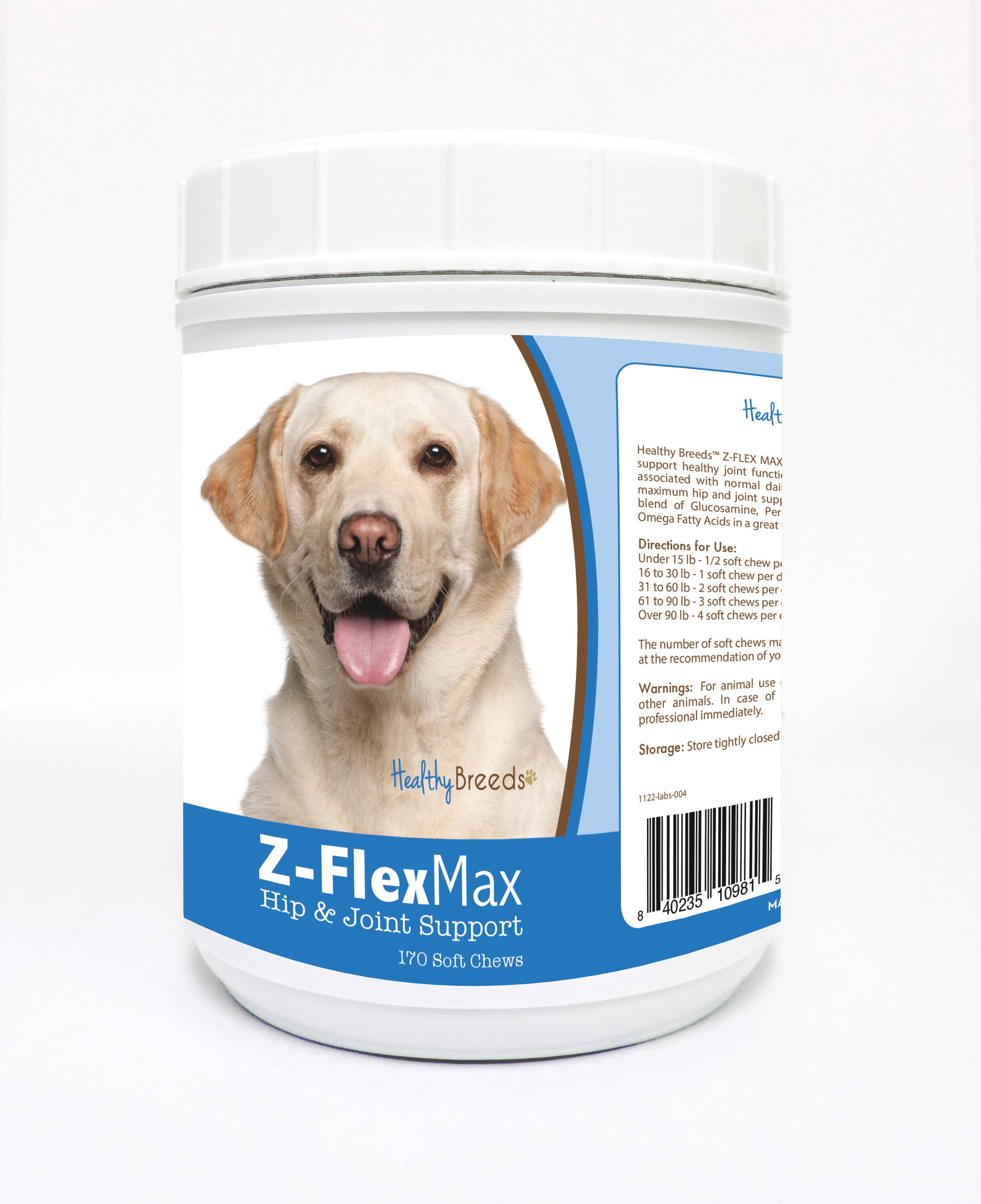 Healthy Breeds Labrador Retriever Z-Flex Max Hip and Joint Soft Chews 170 Count