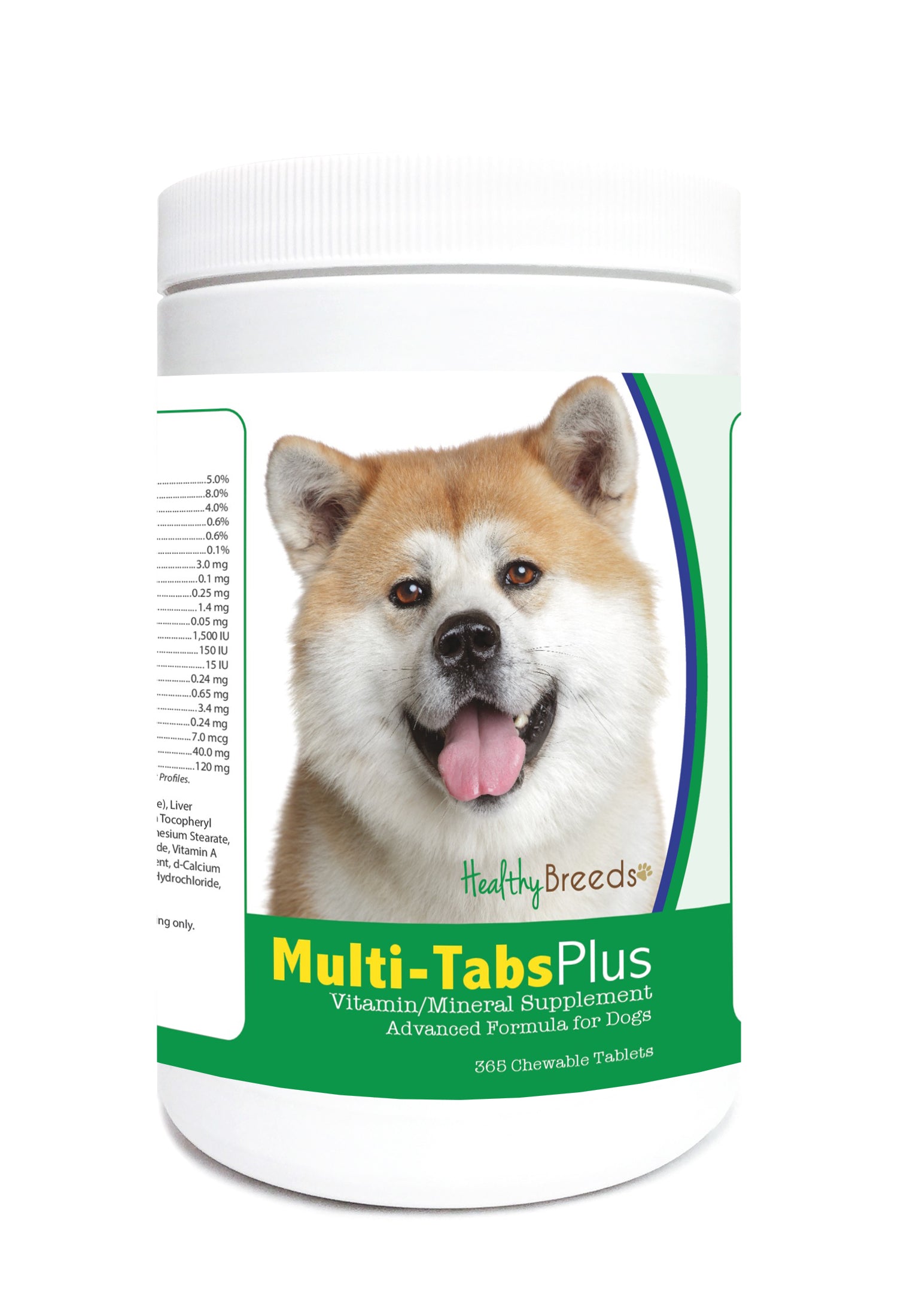 Healthy Breeds Akita Multi-Tabs Plus Chewable Tablets 365 Count