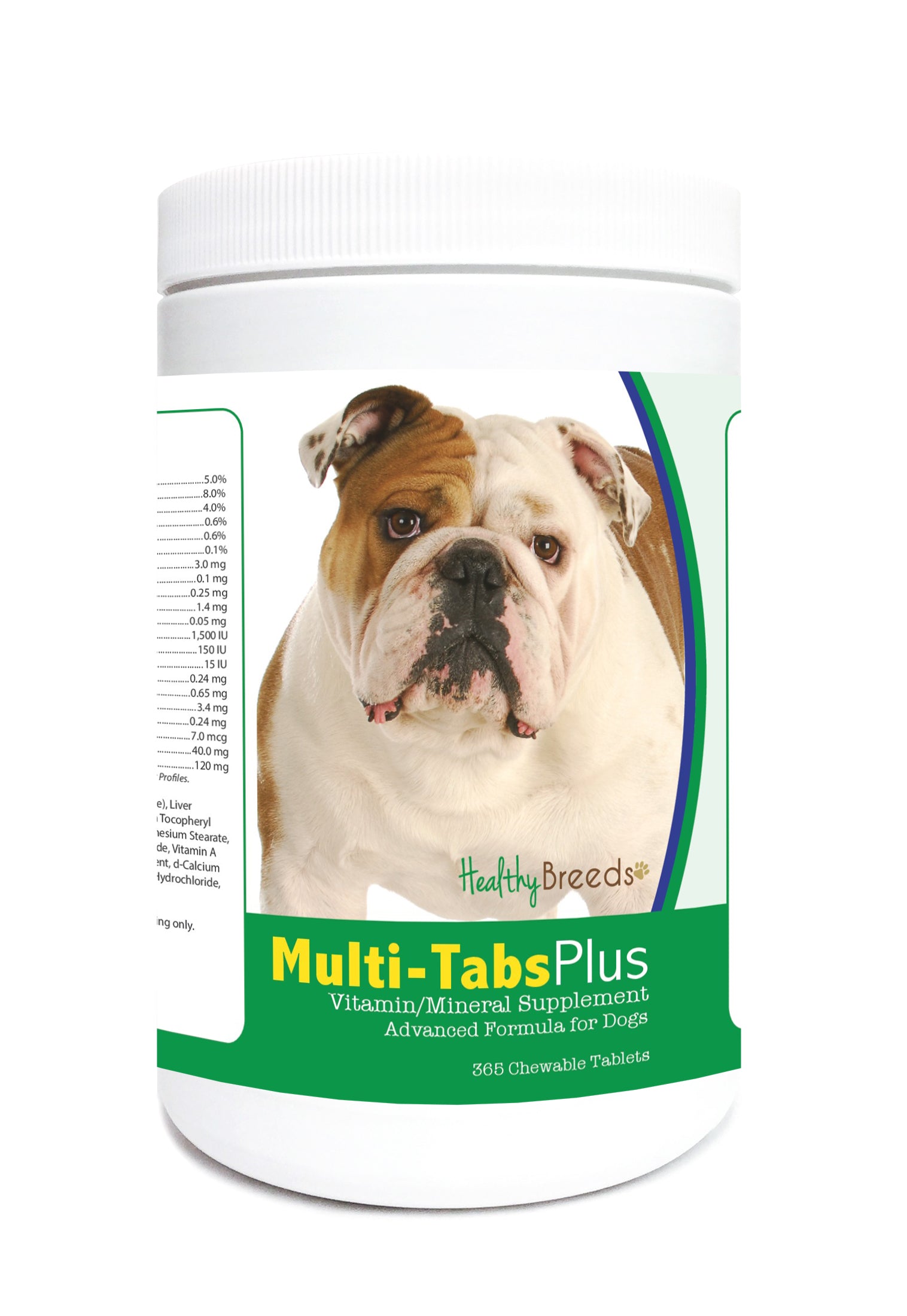 Healthy Breeds Bulldog Multi-Tabs Plus Chewable Tablets 365 Count