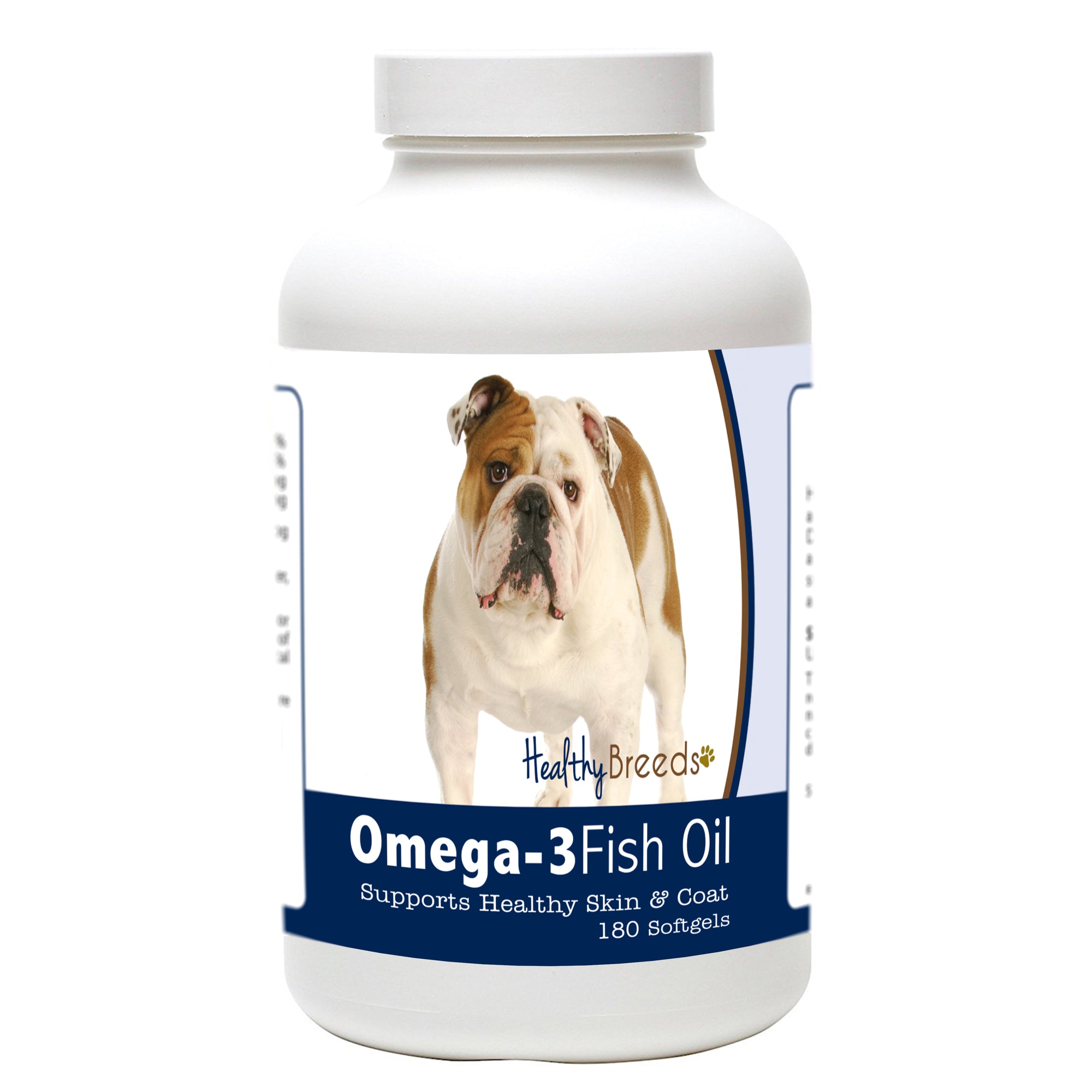 Healthy Breeds Bulldog Omega-3 Fish Oil Softgels 180 Count