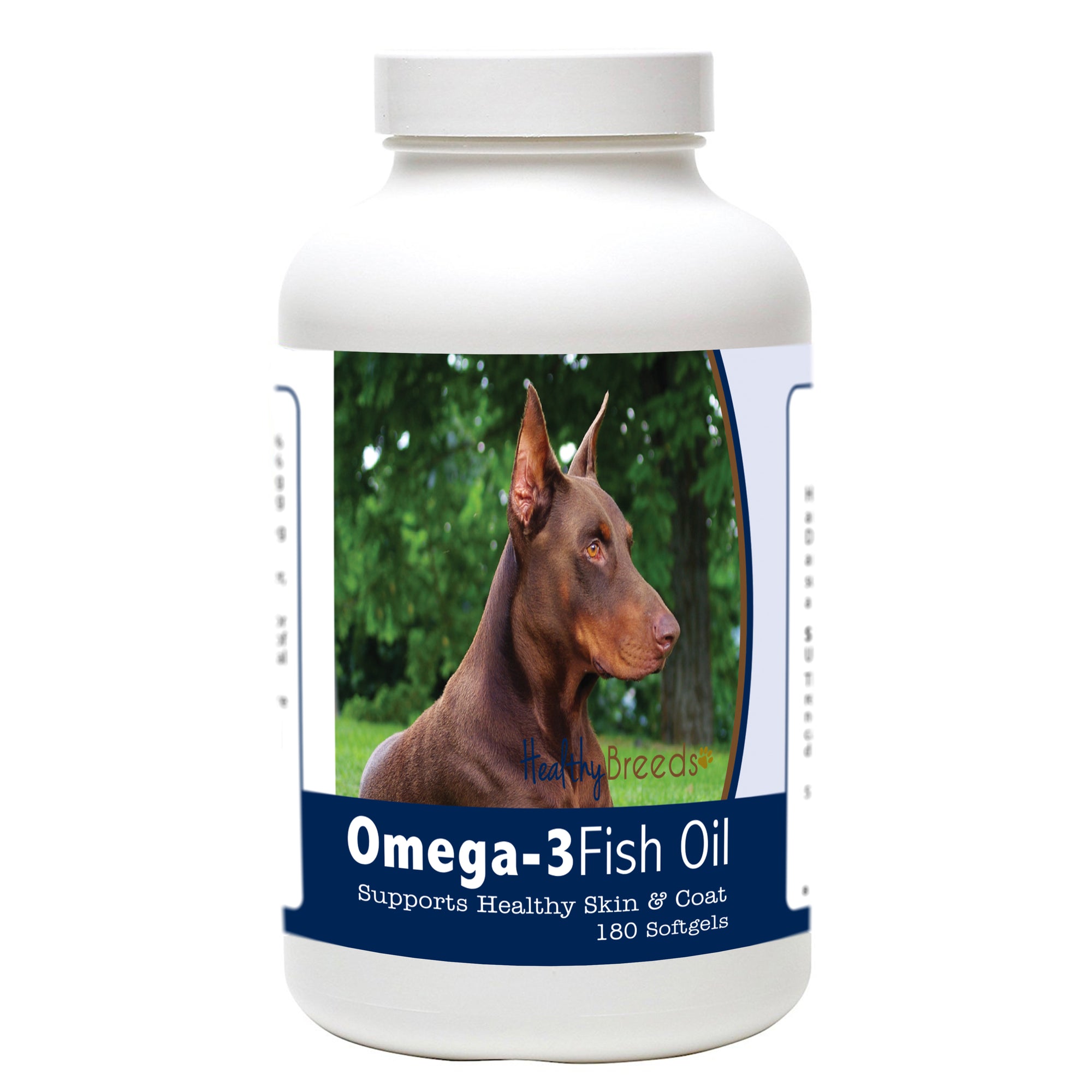 Healthy Breeds Doberman Pinscher Omega-3 Fish Oil Softgels 180 Count