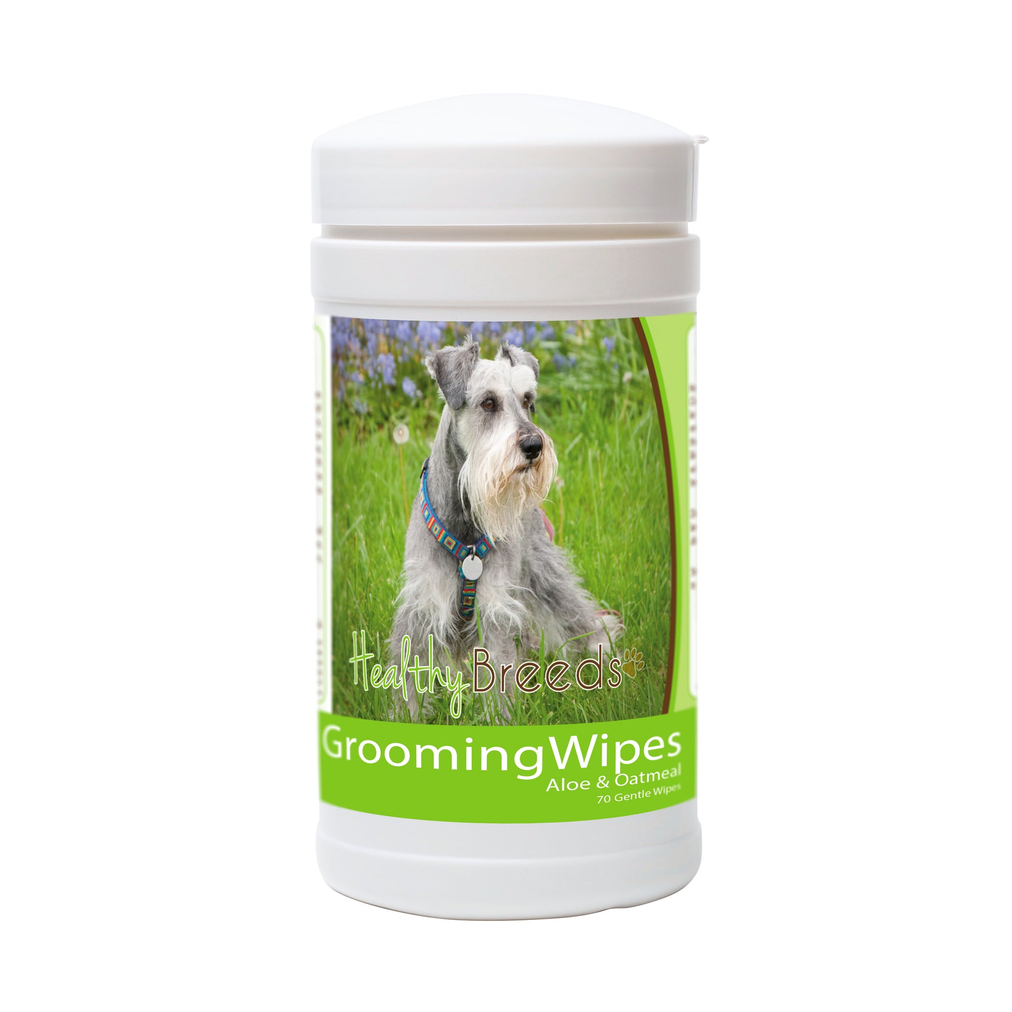Healthy Breeds Miniature Schnauzer Grooming Wipes 70 Count