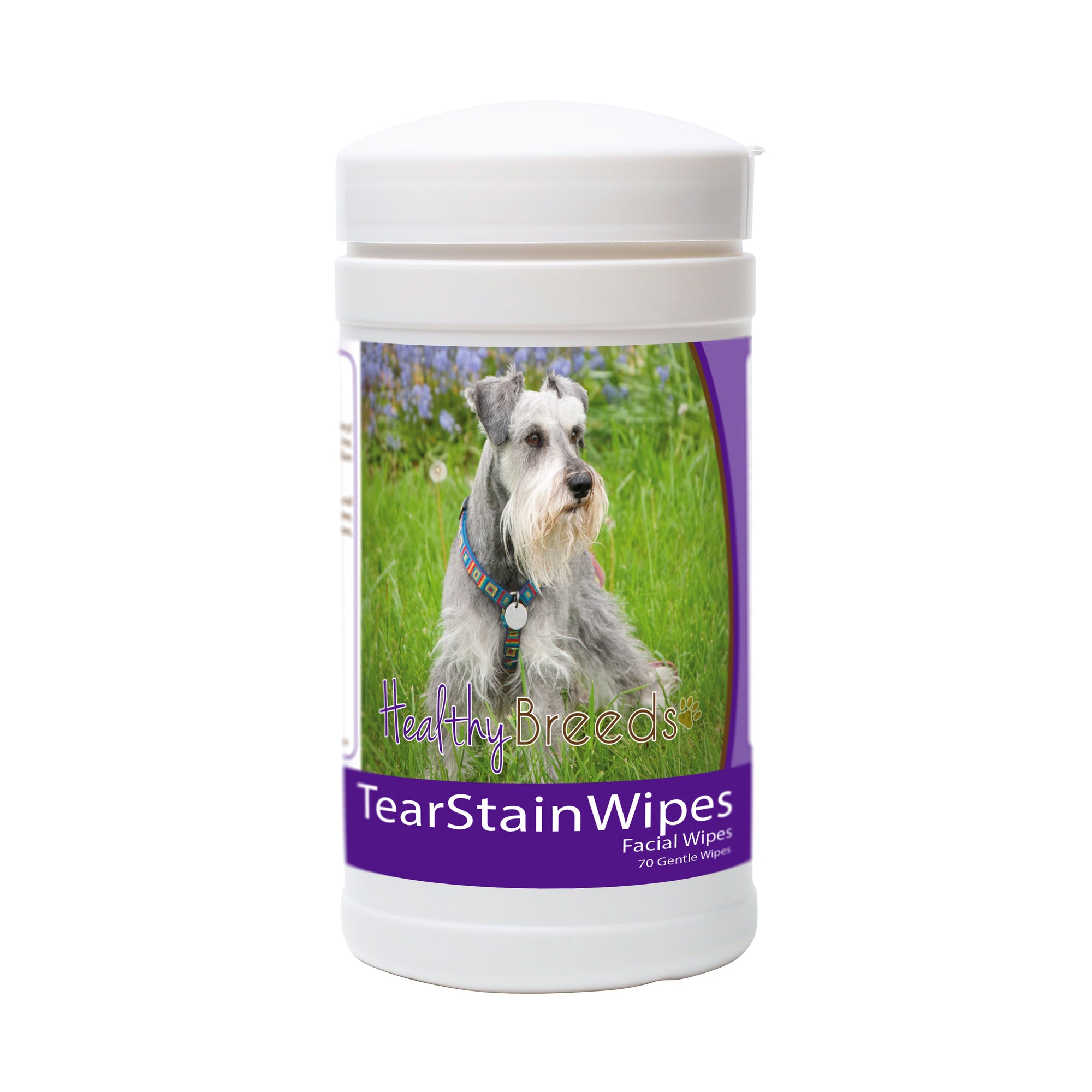 Healthy Breeds Miniature Schnauzer Tear Stain Wipes 70 Count