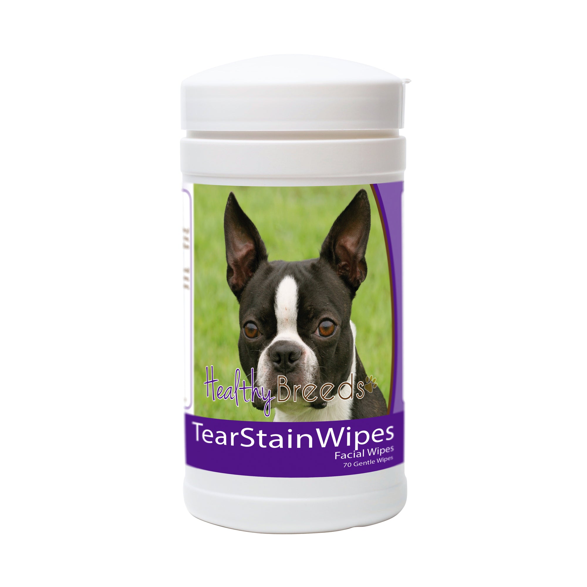 Healthy Breeds Boston Terrier Tear Stain Wipes 70 Count