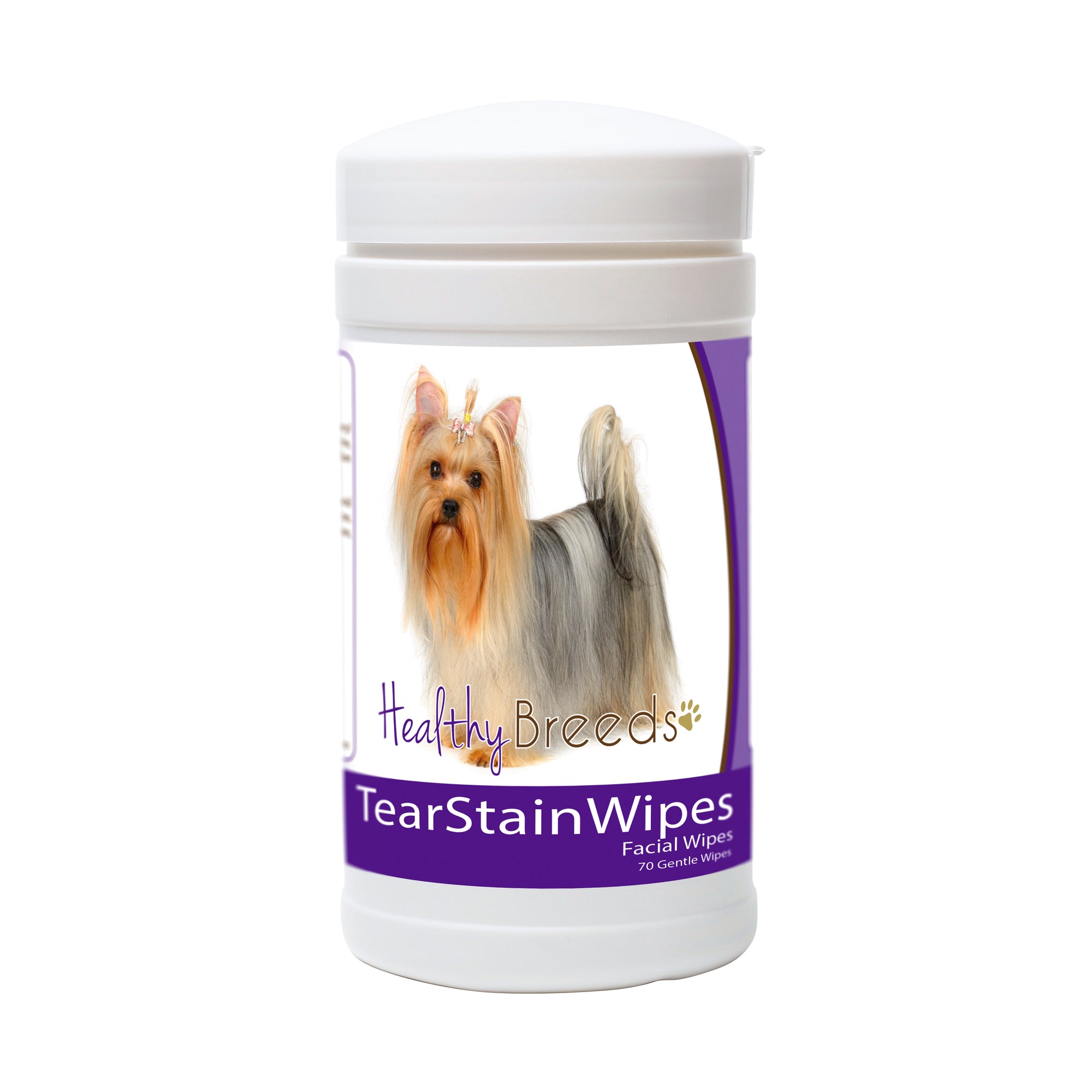 Healthy Breeds Yorkshire Terrier Tear Stain Wipes 70 Count