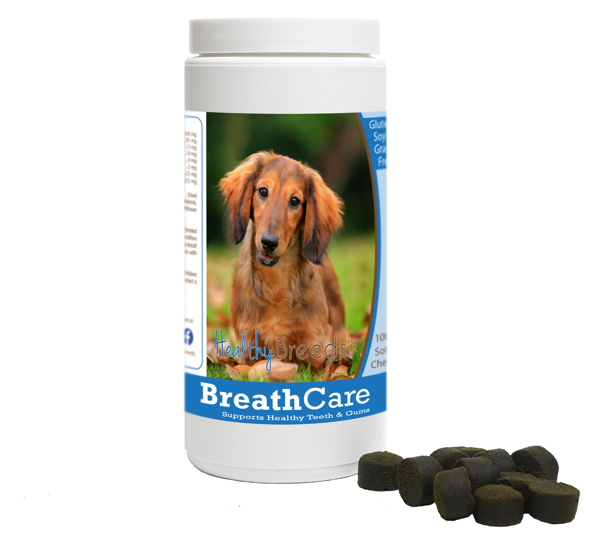 Healthy Breeds Dachshund Breath Care Soft Chews for Dogs 60 Count