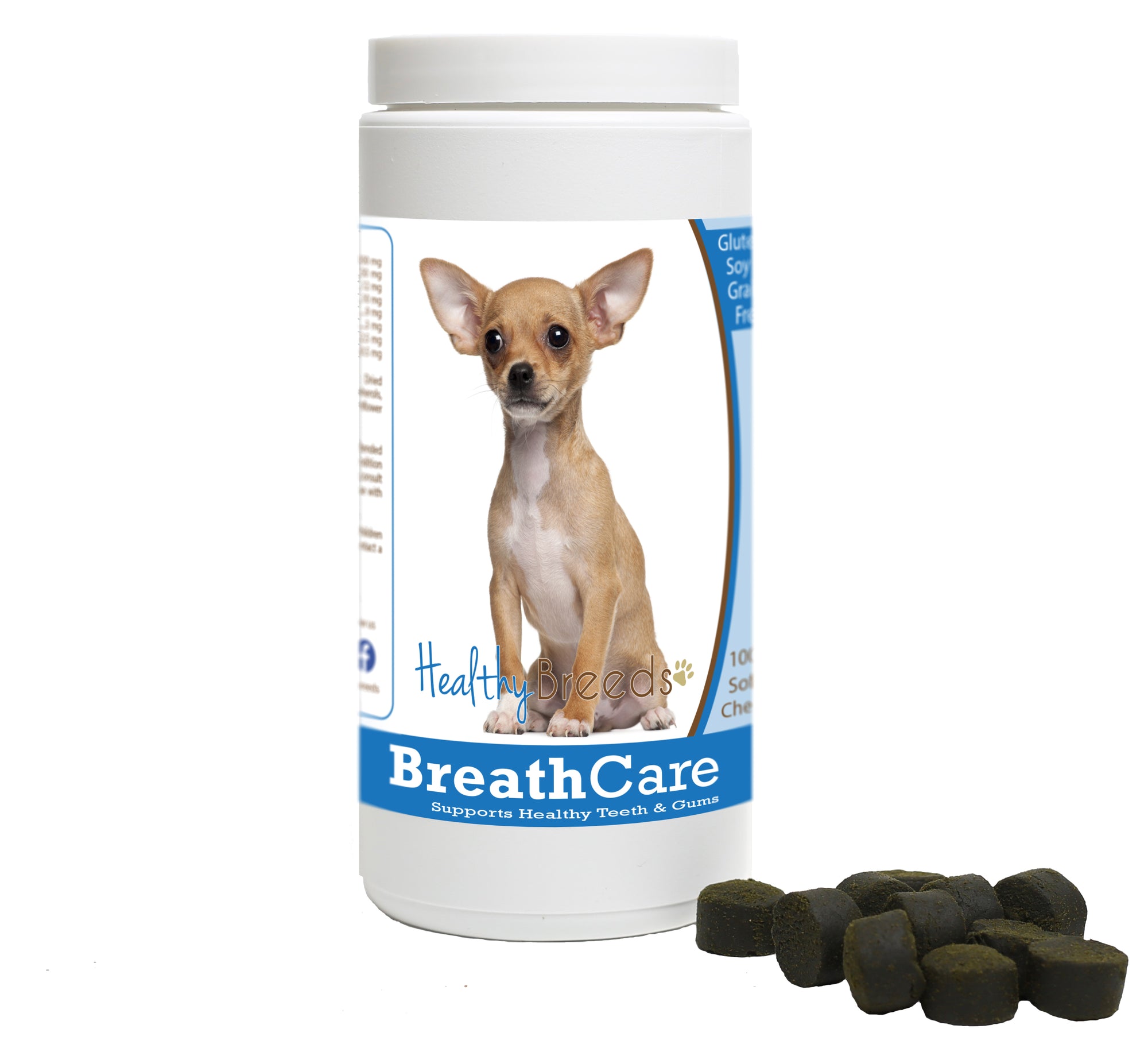Healthy Breeds Chihuahua Breath Care Soft Chews for Dogs 60 Count