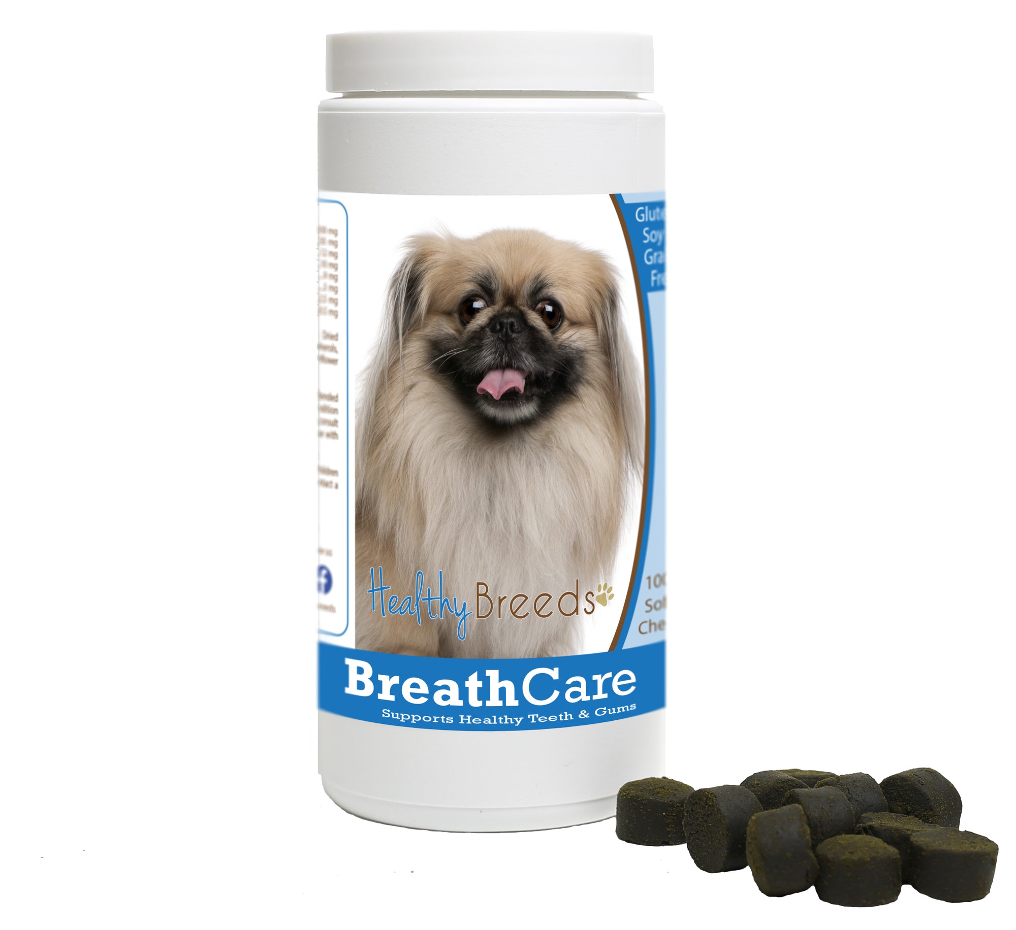 Healthy Breeds Pekingese Breath Care Soft Chews for Dogs 60 Count