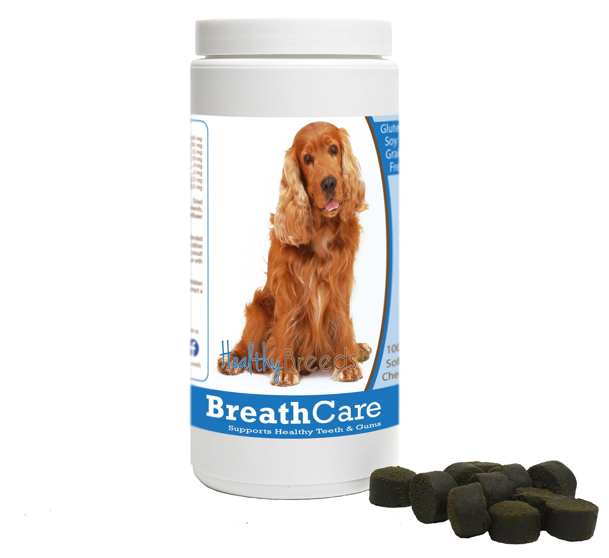 Healthy Breeds Cocker Spaniel Breath Care Soft Chews for Dogs 60 Count