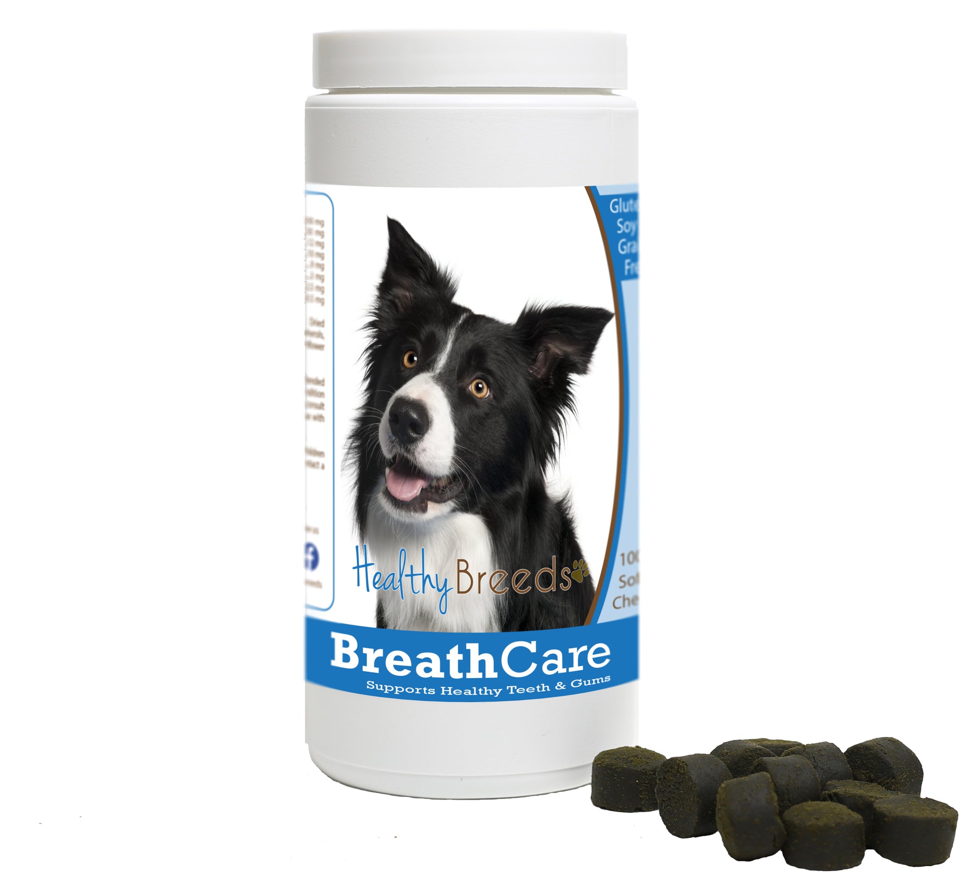 Healthy Breeds Border Collie Breath Care Soft Chews for Dogs 100 Count