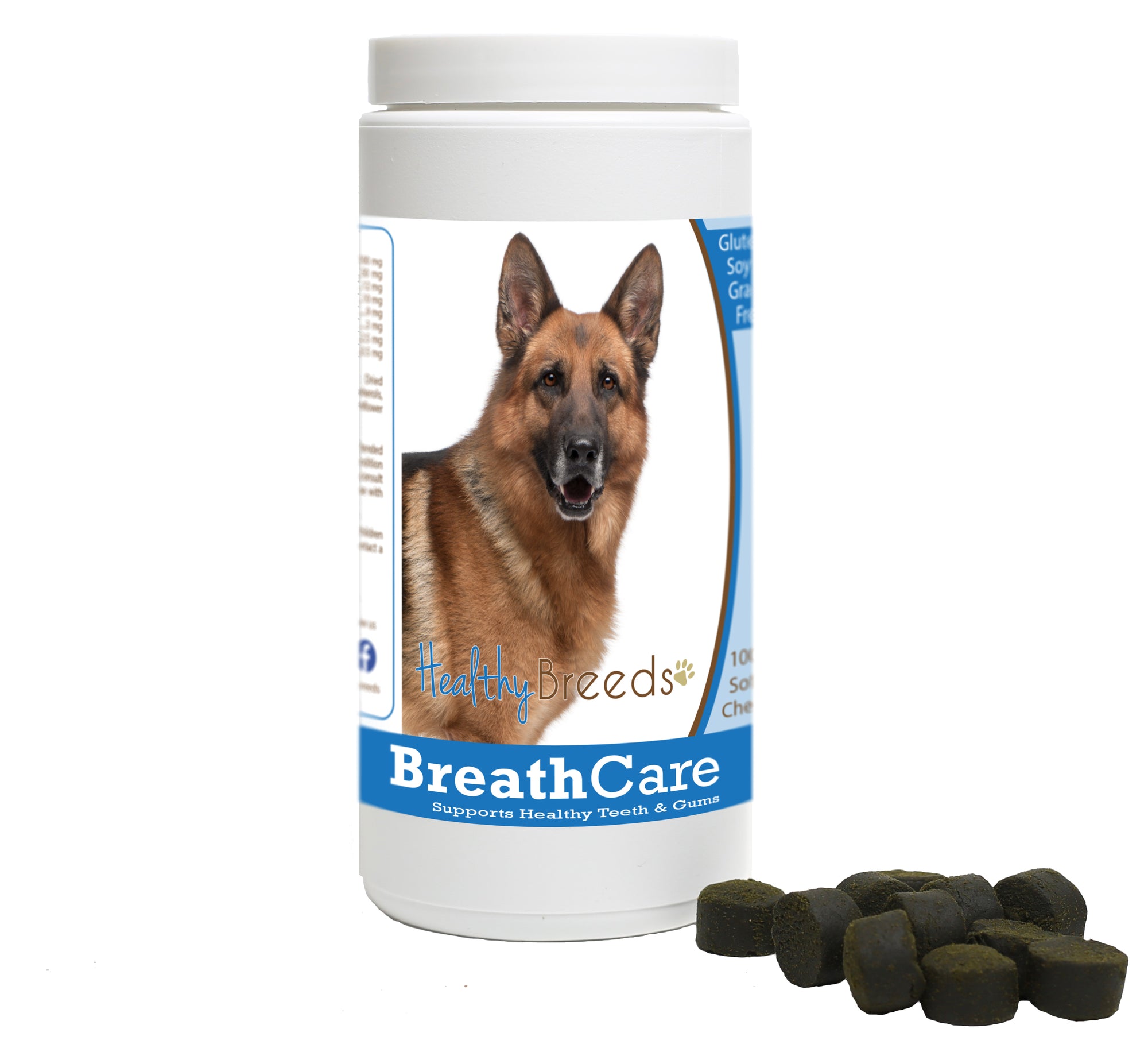 Healthy Breeds German Shepherd Breath Care Soft Chews for Dogs 60 Count