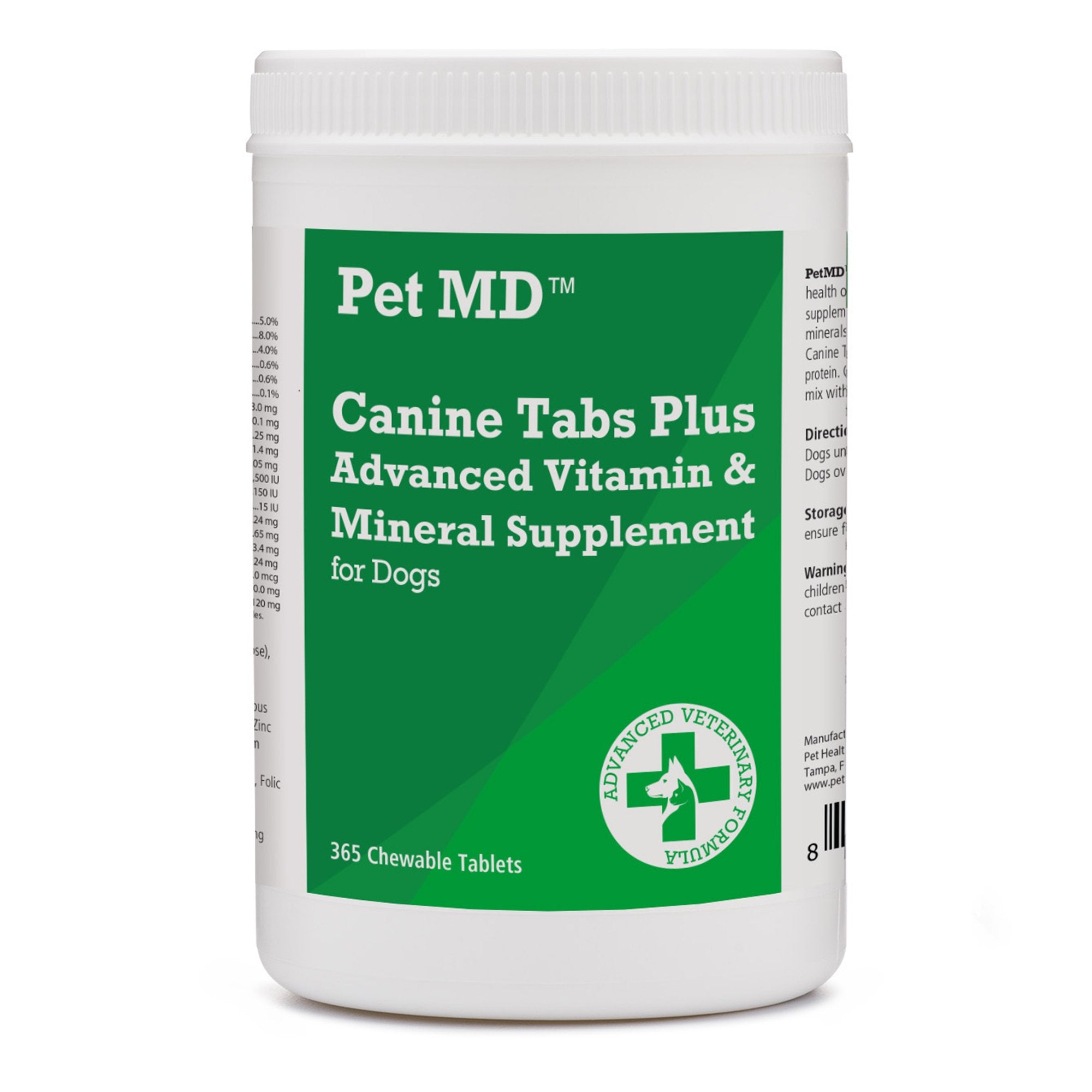 Canine Tabs Plus Advanced Multivitamins for Dogs ‚ 365 Count