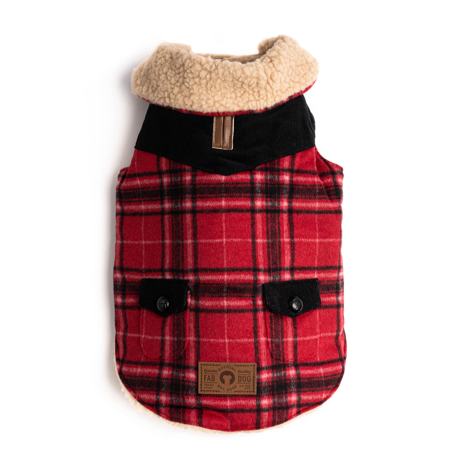 Wool Plaid Shearling Coat