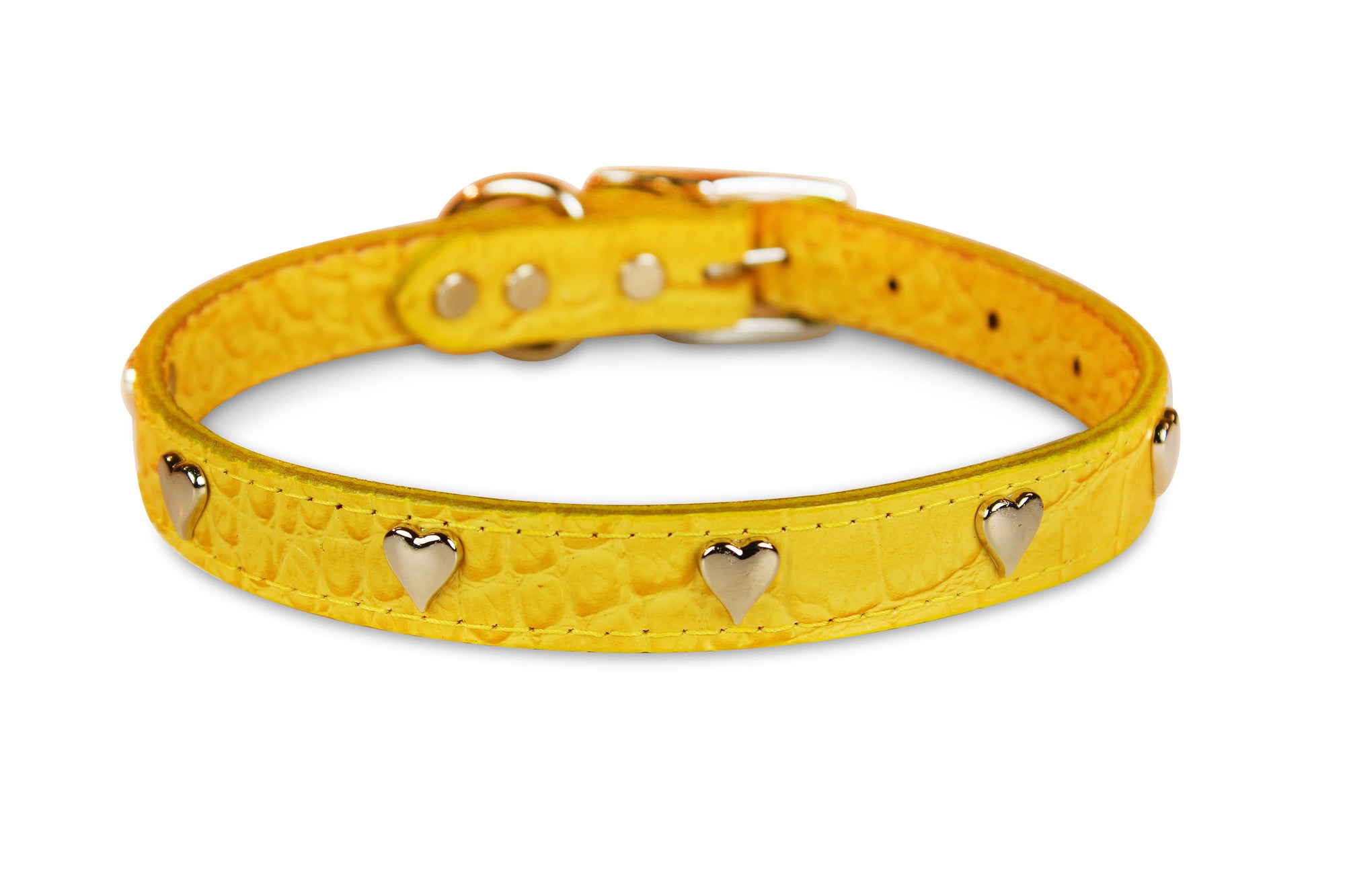 Faux Crocodile Collar - Heart