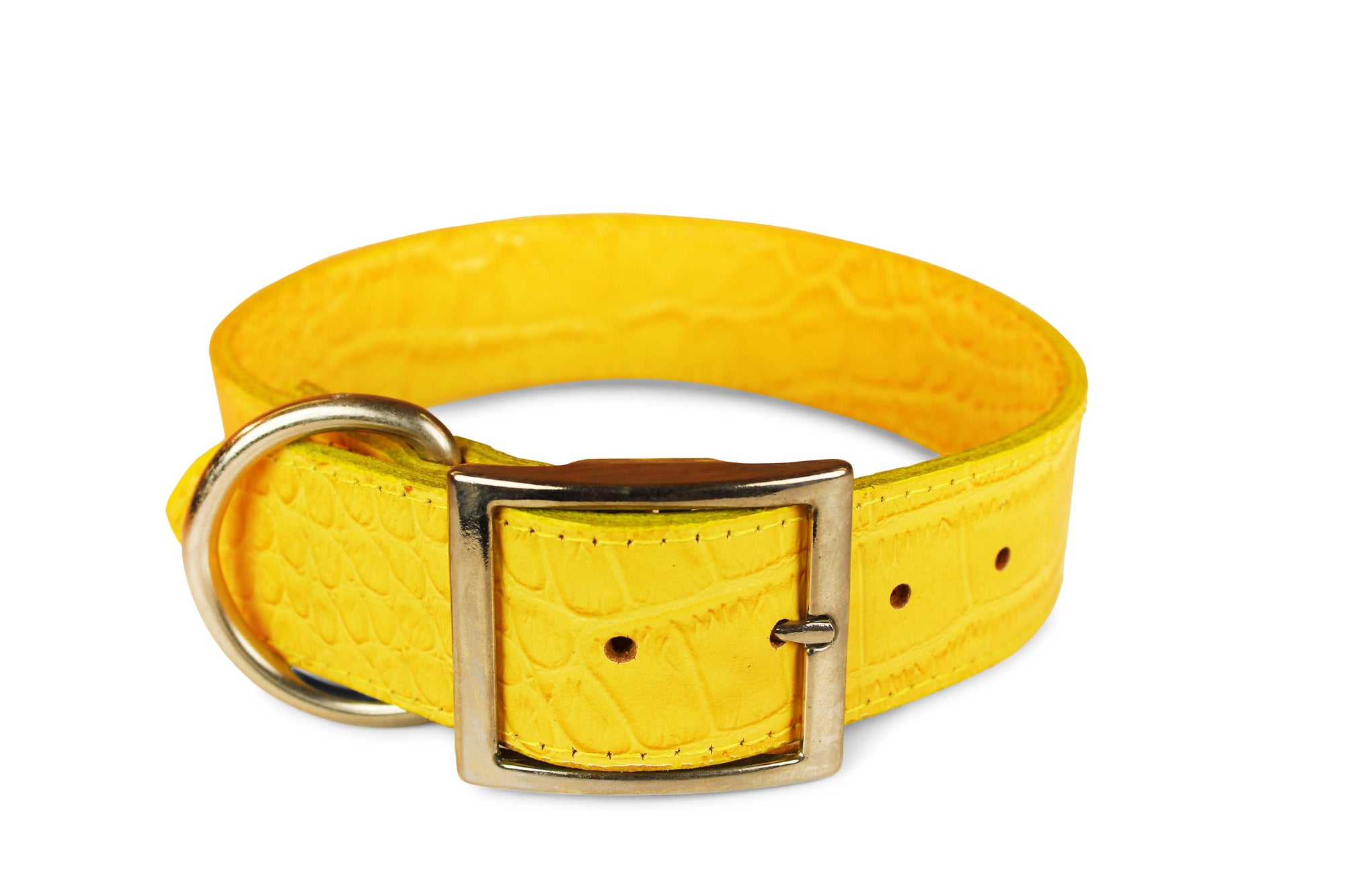 Faux Crocodile Collar - Plain Wide